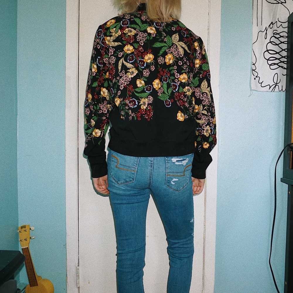 Flower printer bomber jacket - Picture 7 of 8